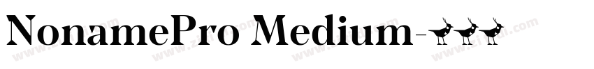NonamePro Medium字体转换